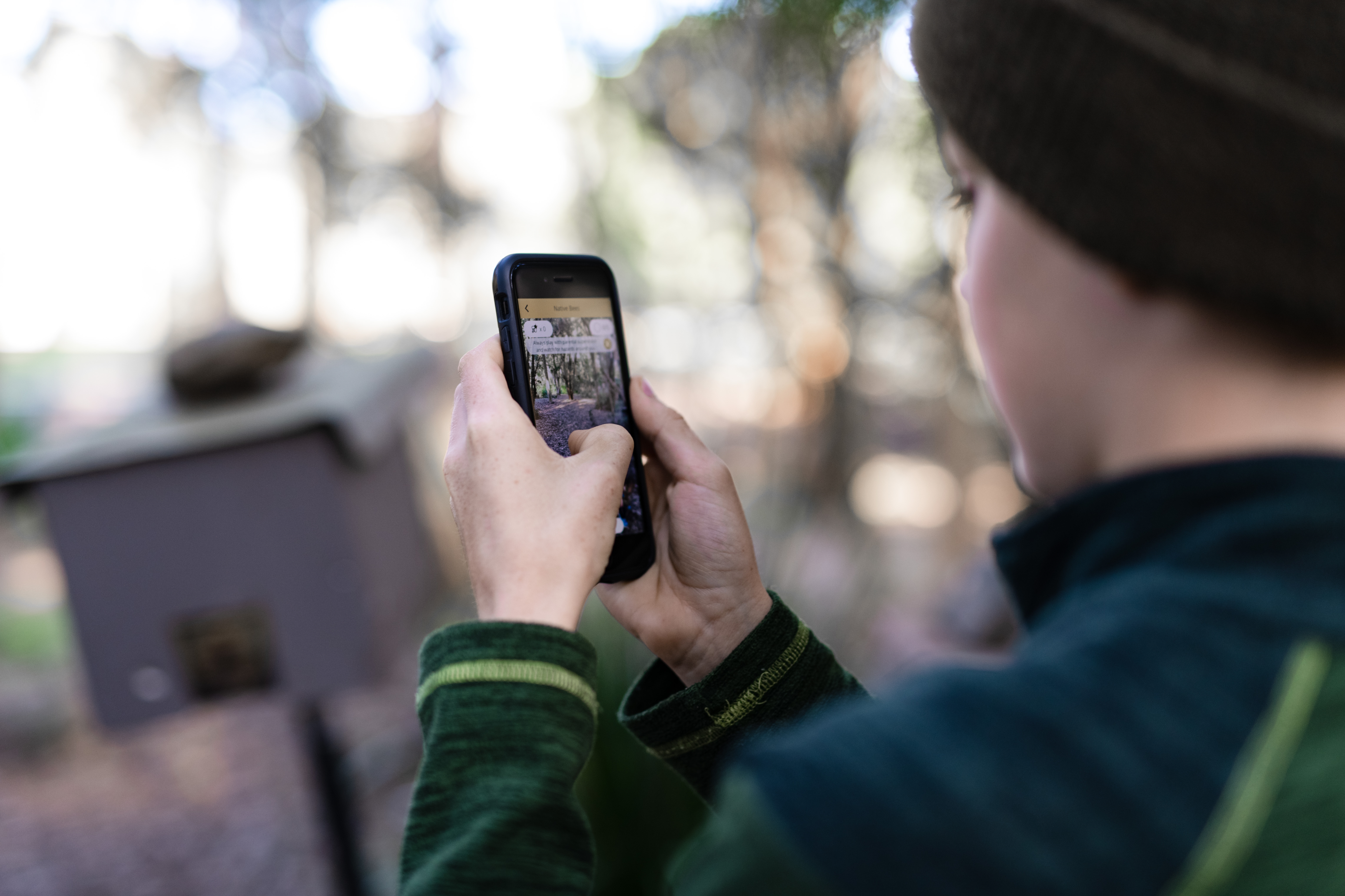 A child playing Agent Goldie Missions