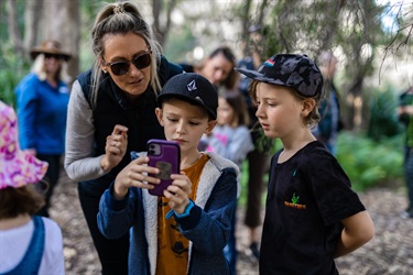 A child playing the app missions