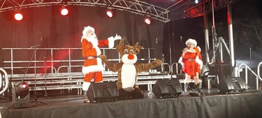 Santa, Rudolph and Mrs Claus