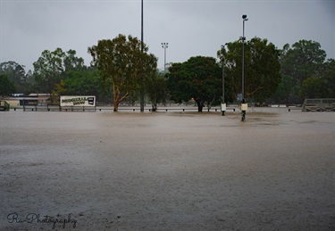 The flooded Mudgeeraba Showgrounds
